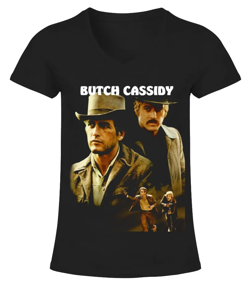 003. Butch Cassidy and the Sundance Kid BK Camiseta cuello pico Mujer