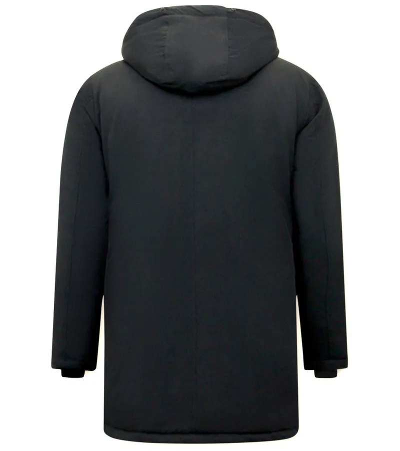 ABRIGOS DE INVIERNO PARA HOMBRE LARGOS  7103  NEGRO
