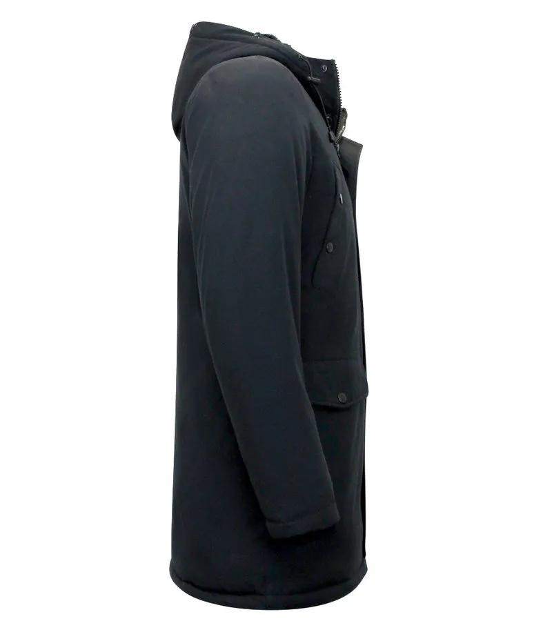 ABRIGOS DE INVIERNO PARA HOMBRE LARGOS  7103  NEGRO