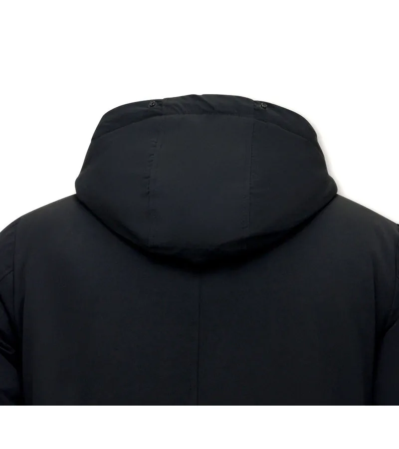 ABRIGOS DE INVIERNO PARA HOMBRE LARGOS  7103  NEGRO