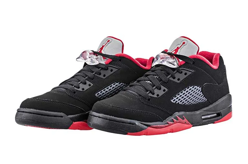 Air Jordan 5 Retro Low (GS) "Alternate 90" (001/black/gym red)