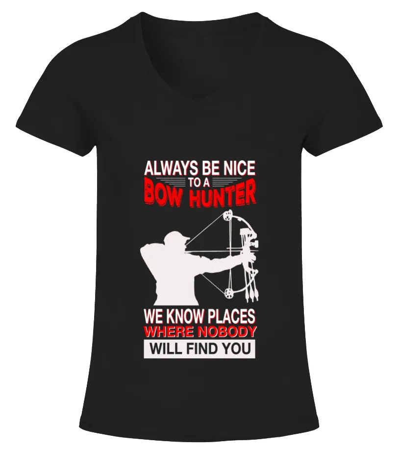 ALWAYS BE NICEBOW HUNTER CAMISETA CUELLO PICO MUJER