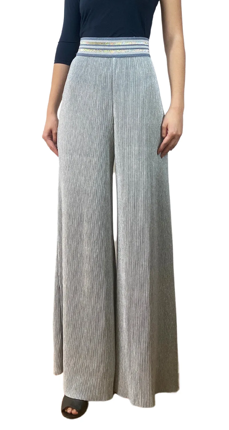 ANTHROPOLOGIE Pantalón Palazzo Metalizado