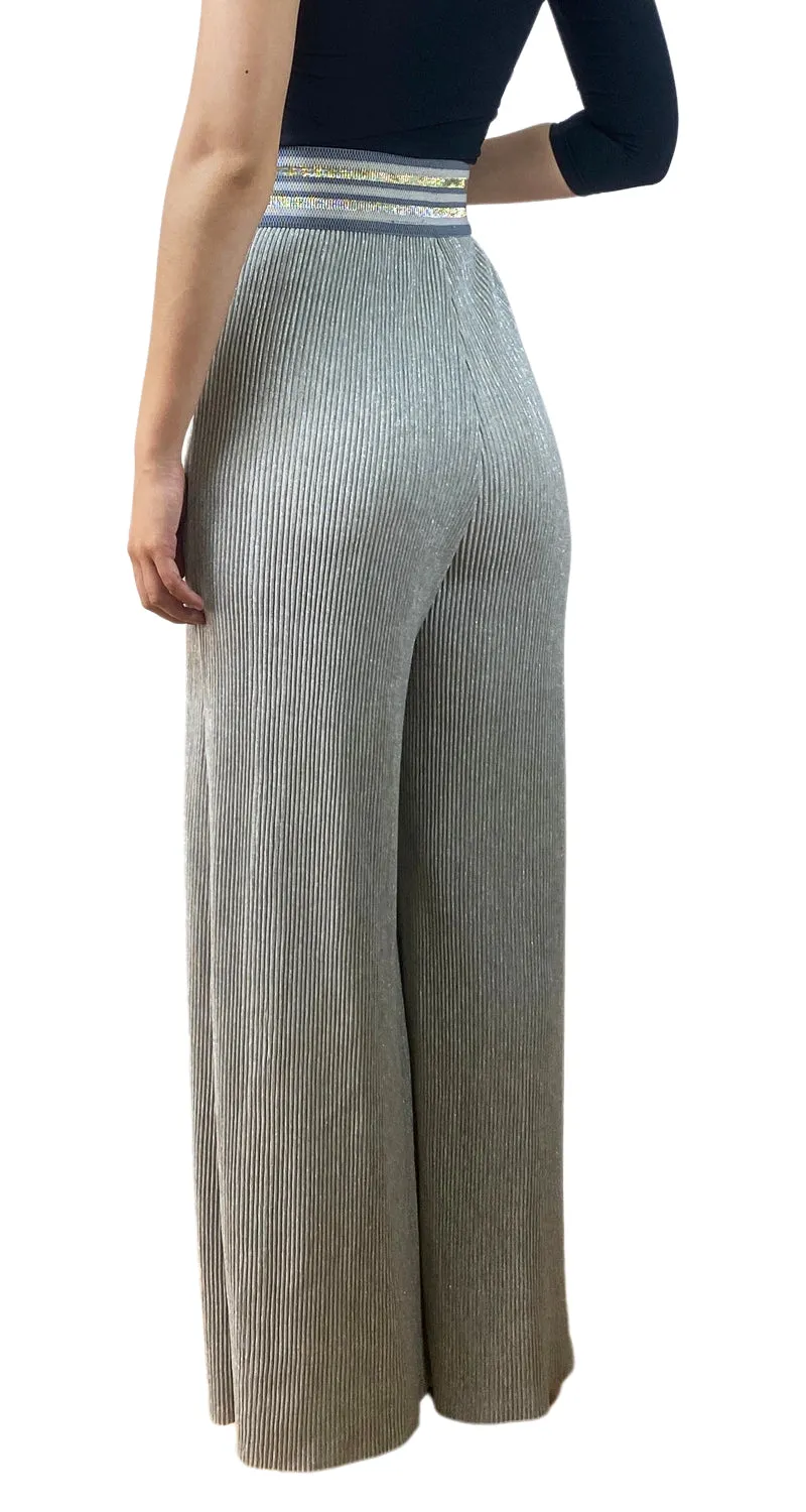 ANTHROPOLOGIE Pantalón Palazzo Metalizado