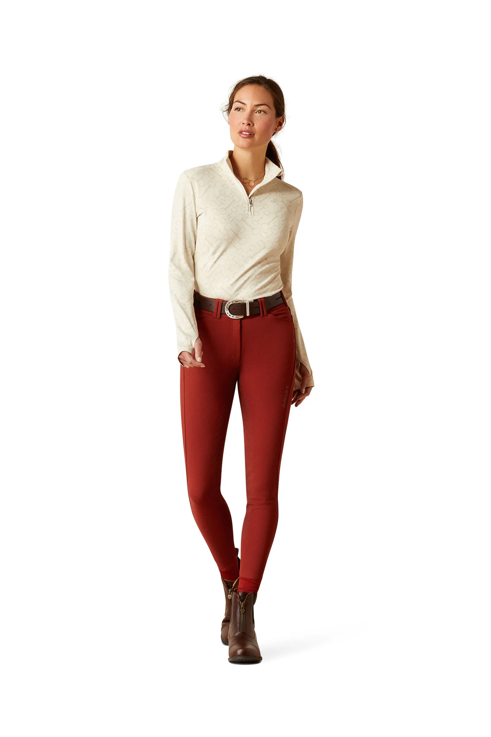 Ariat Camiseta interior Prophecy con cremallera de 1/4 para mujer