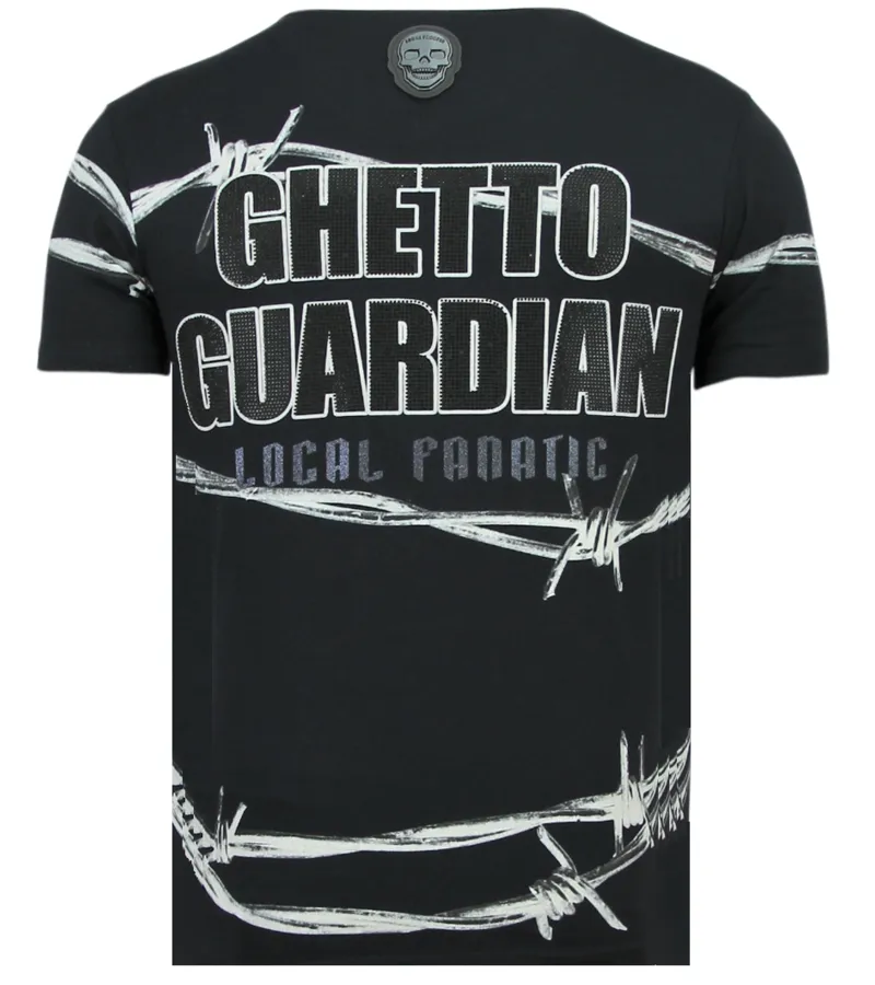 BAD ANGEL RHINESTONE  CAMISETA HOMBRE  6318N  NEGRO