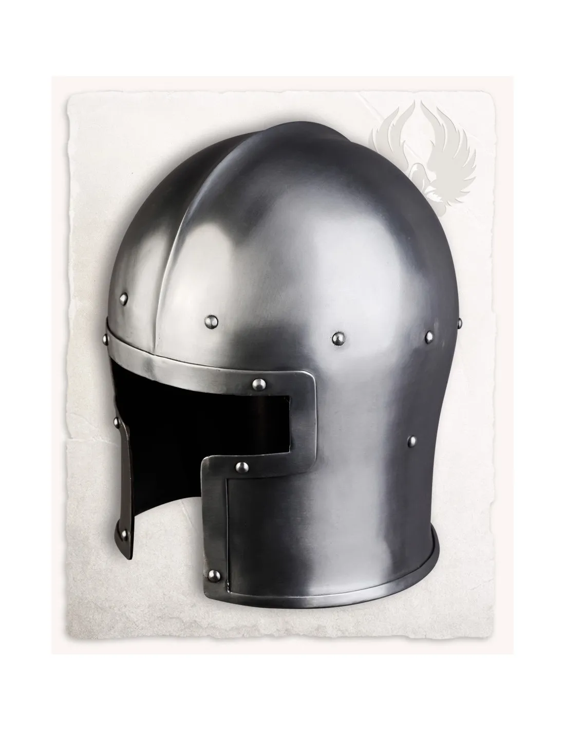 Barbuta medieval metálica modelo Manolo