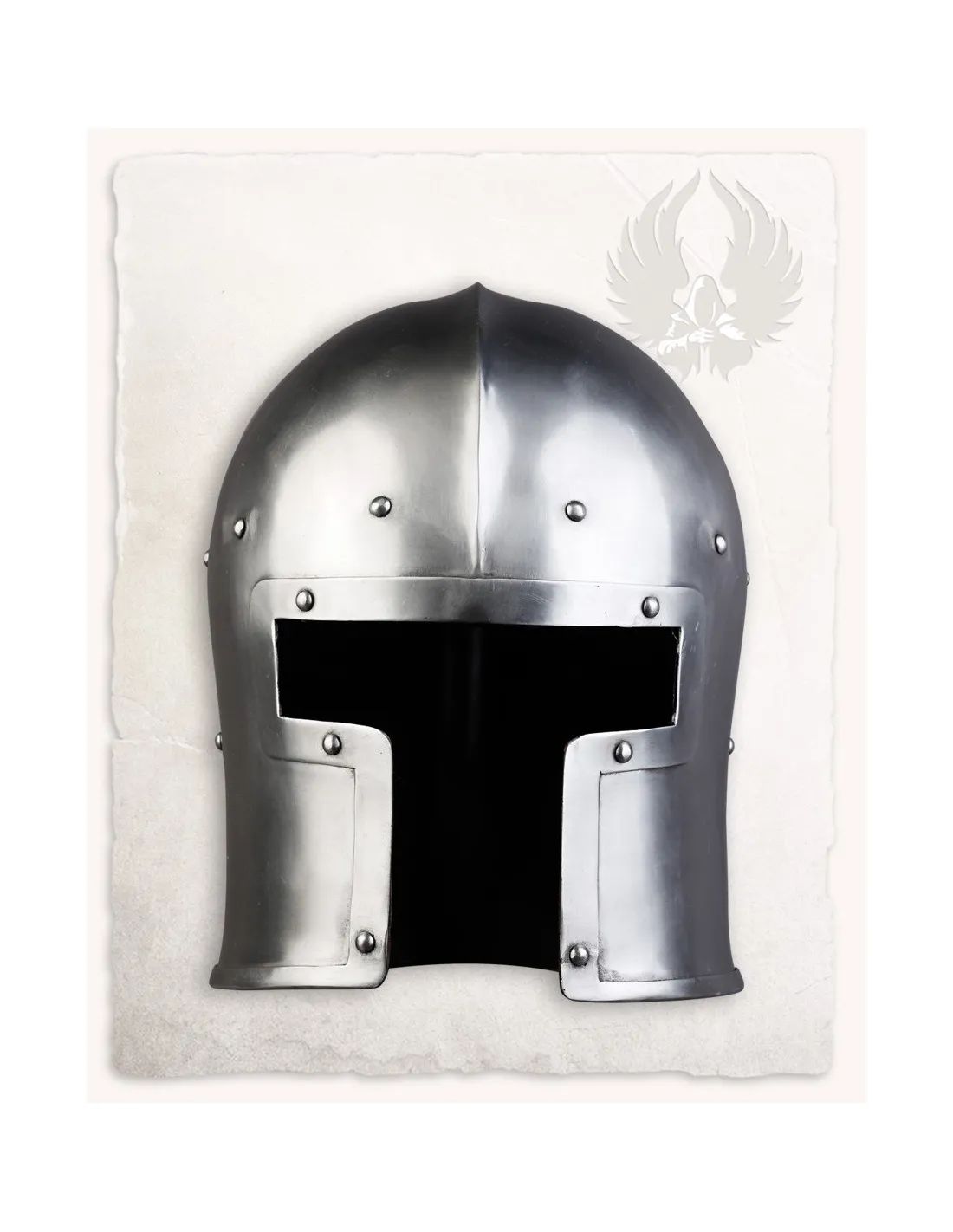 Barbuta medieval metálica modelo Manolo