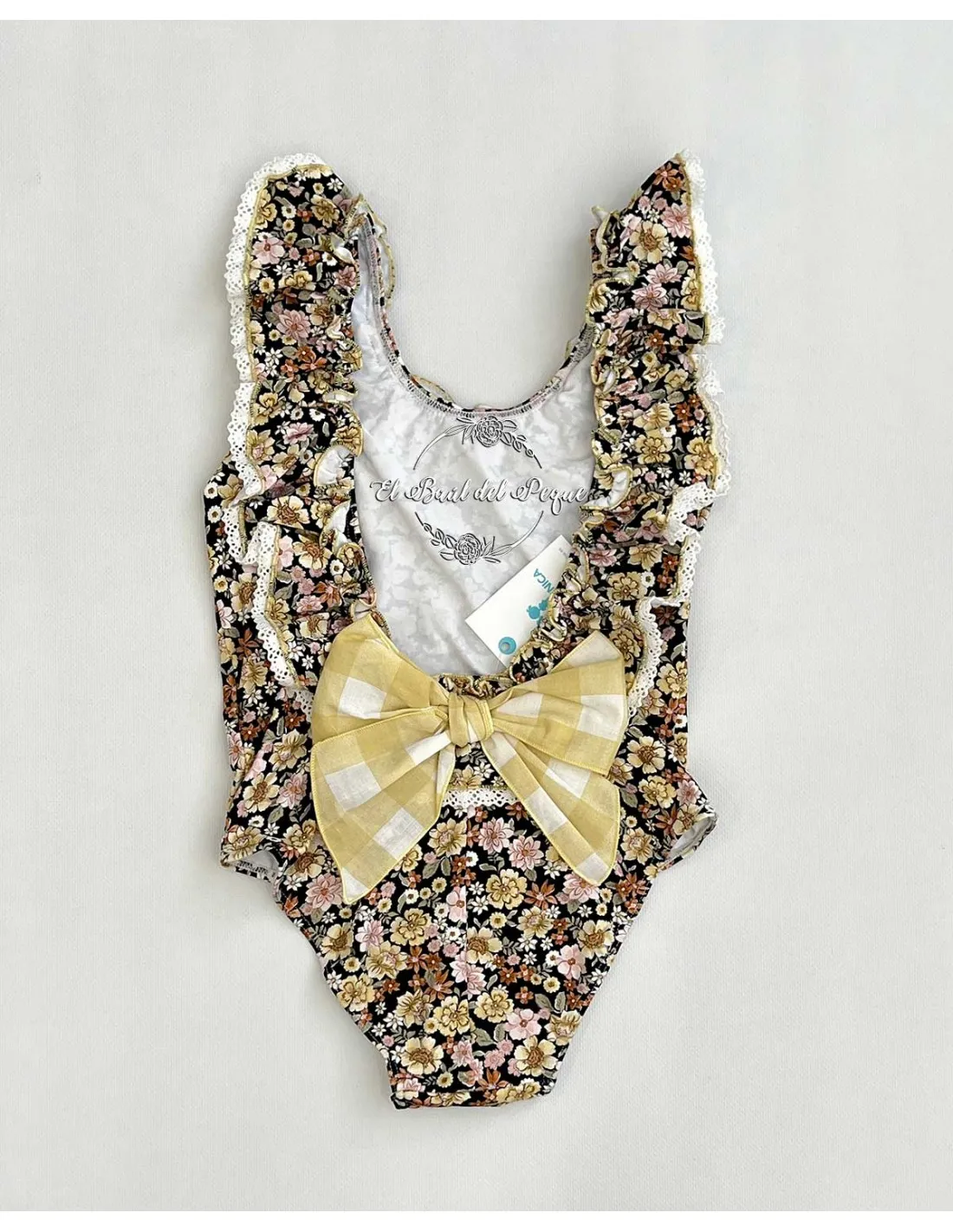 Bañador Niña La Martinica Familia Bambú Estampado Flores