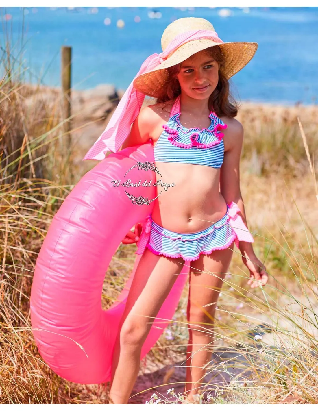 Bikini Niña La Martinica Familia Aladdin Azul y Fuxia