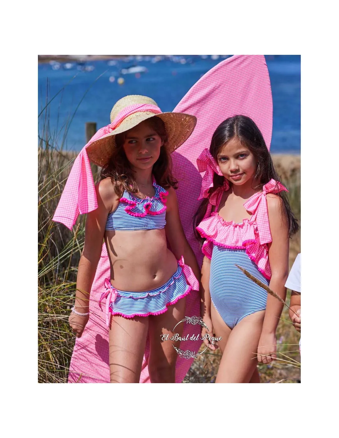 Bikini Niña La Martinica Familia Aladdin Azul y Fuxia