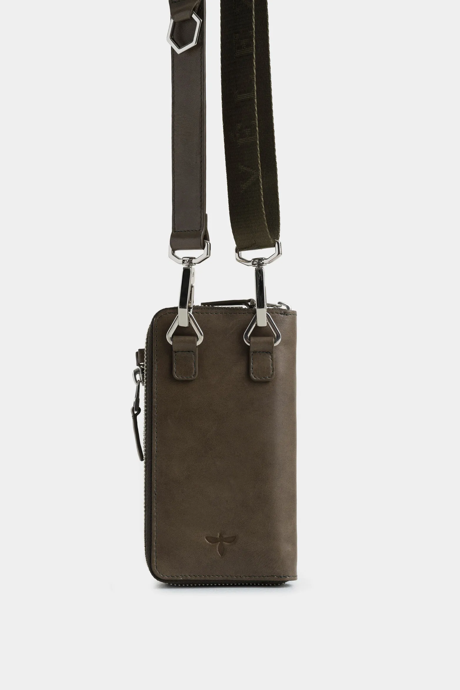Billetera halo de cuero para hombre porta celular