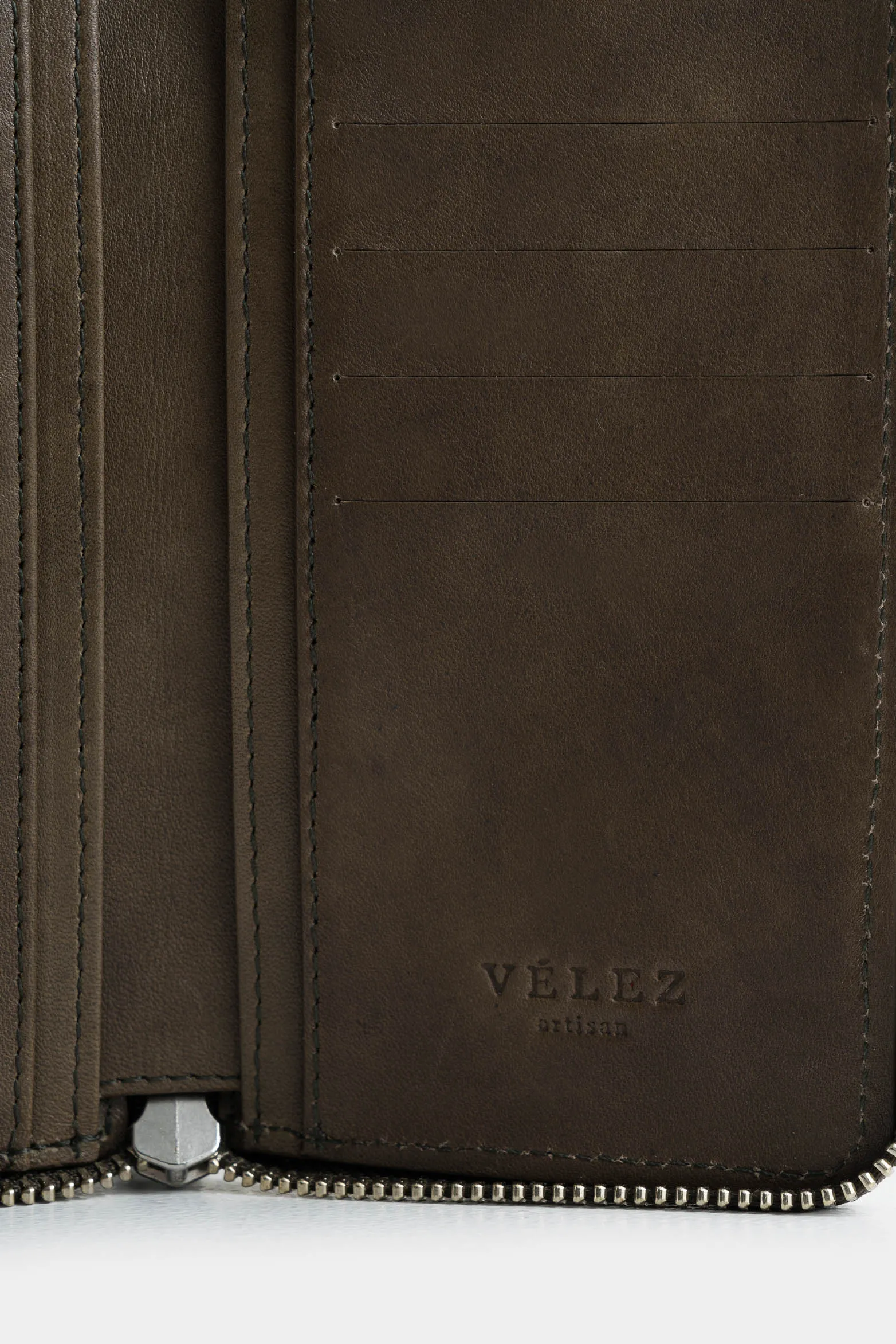 Billetera halo de cuero para hombre porta celular