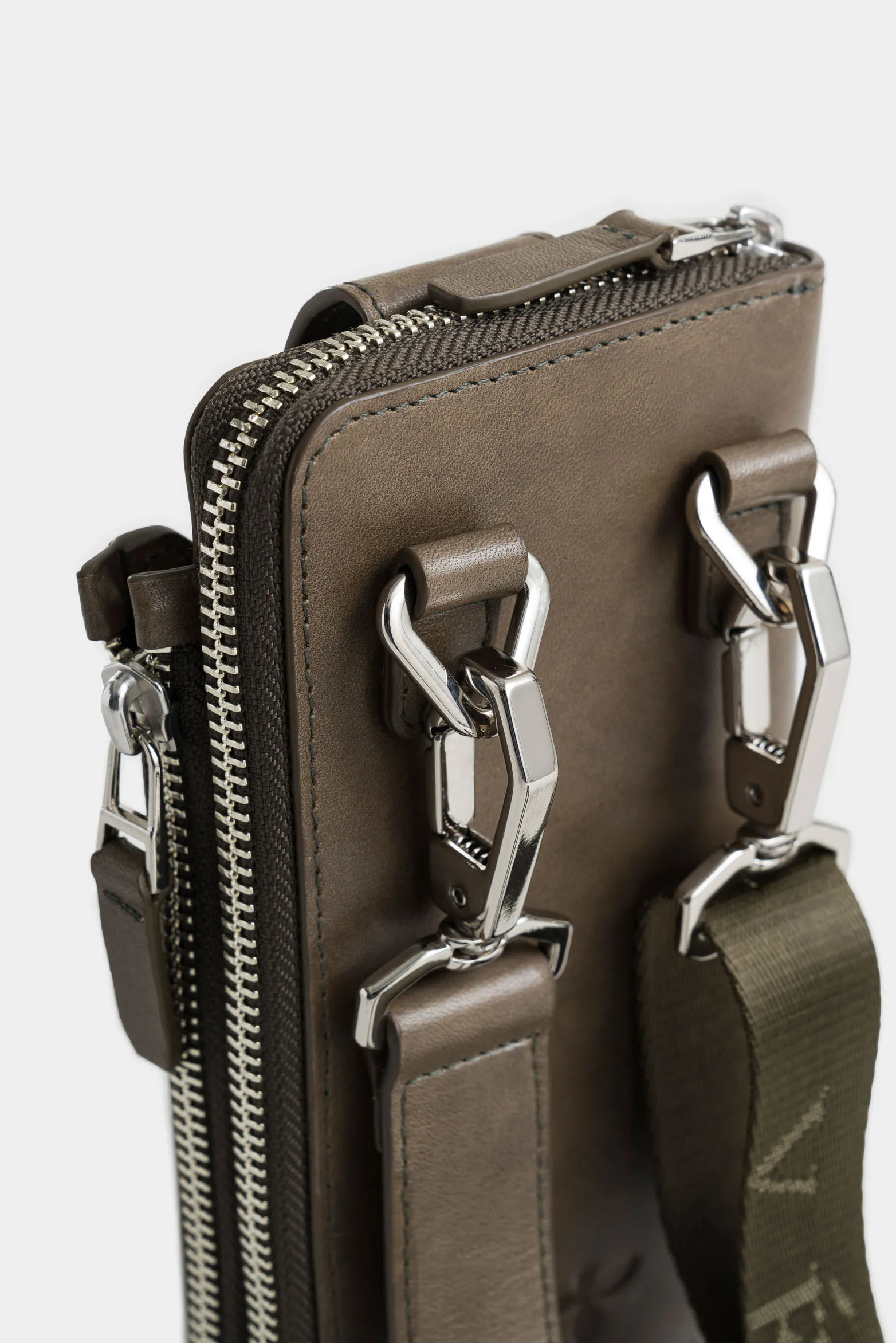 Billetera halo de cuero para hombre porta celular