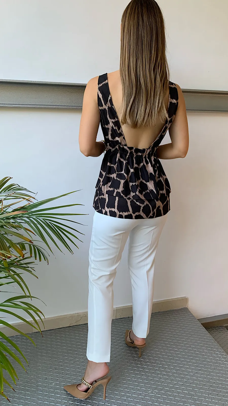 Blusa Animal Print Tirantes