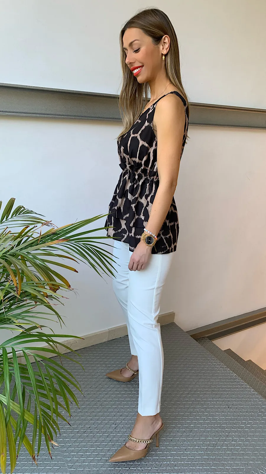 Blusa Animal Print Tirantes