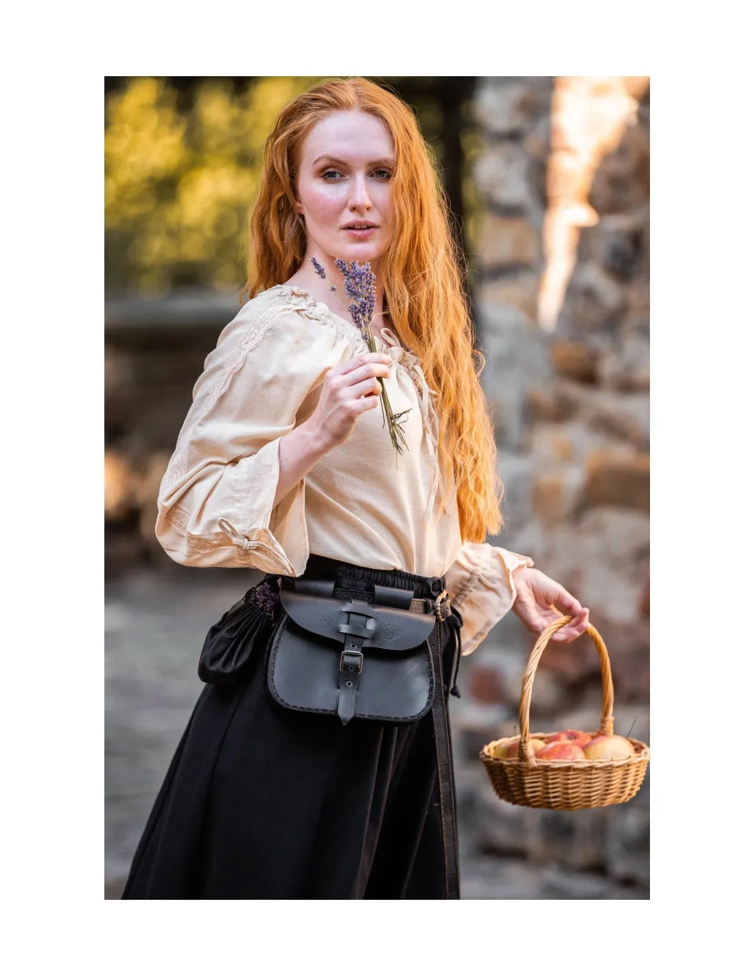 Blusa medieval mujer Bettina, cáñamo