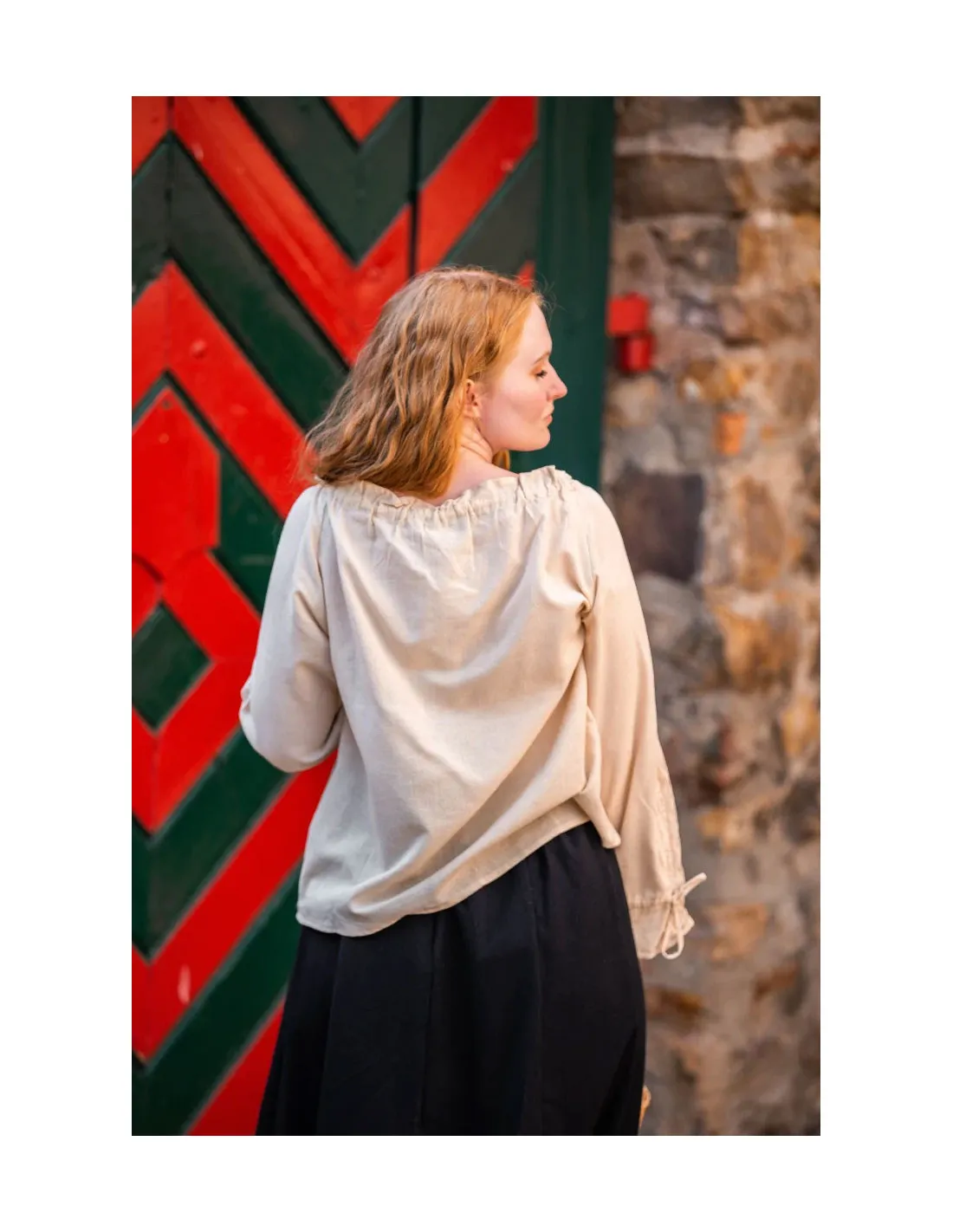 Blusa medieval mujer Bettina, cáñamo