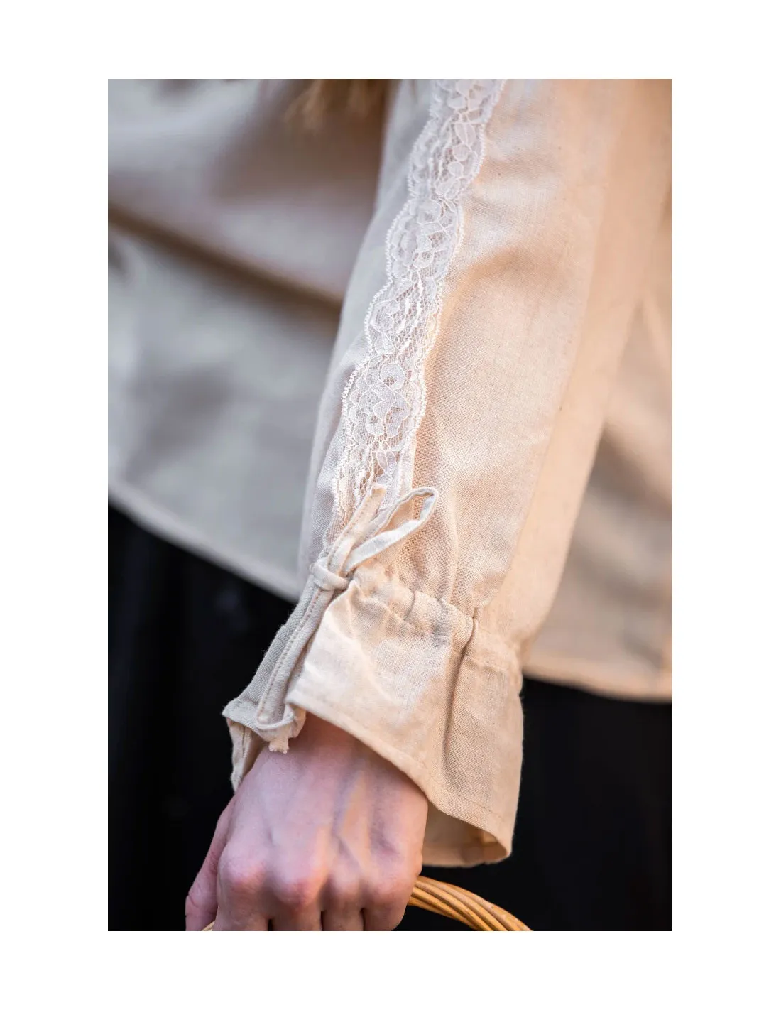 Blusa medieval mujer Bettina, cáñamo