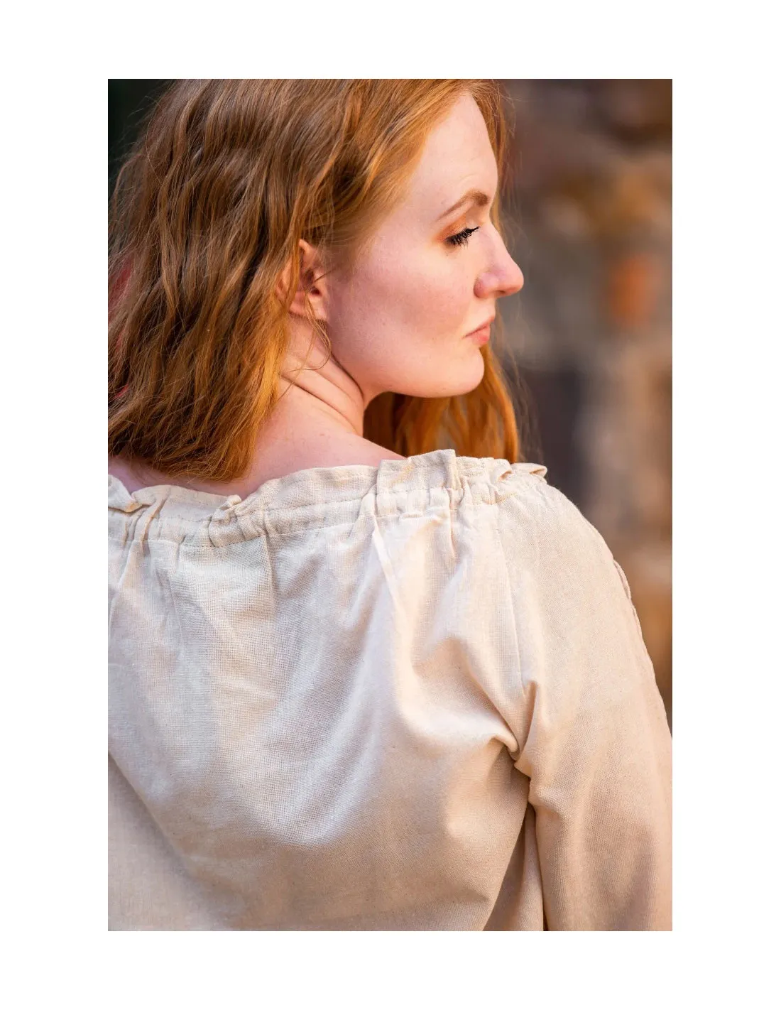 Blusa medieval mujer Bettina, cáñamo