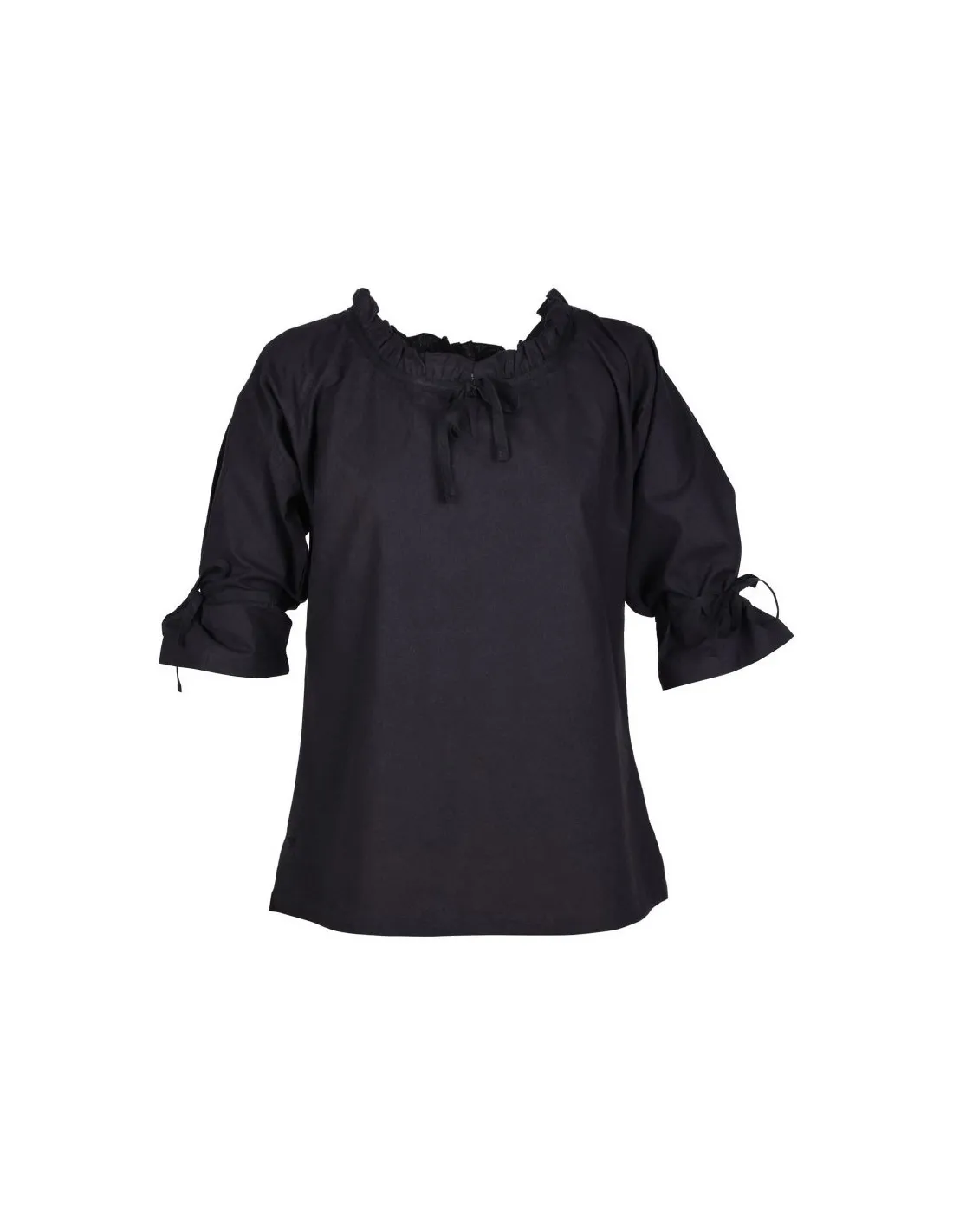 Blusa medieval mujer Birga, negro