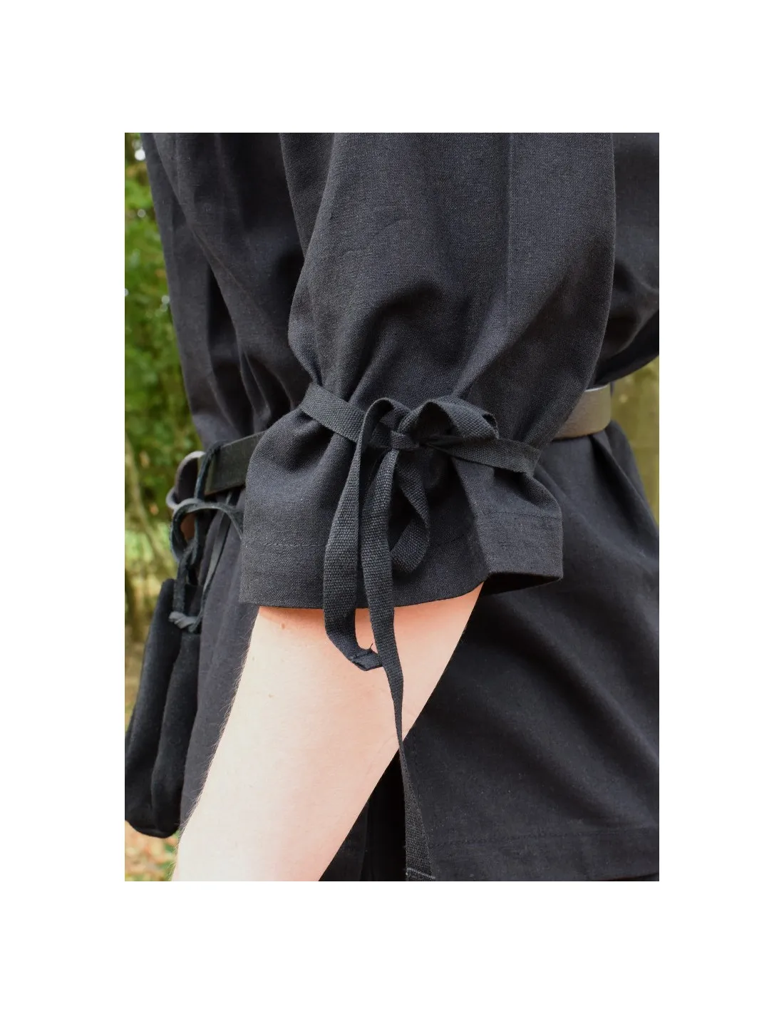 Blusa medieval mujer Birga, negro