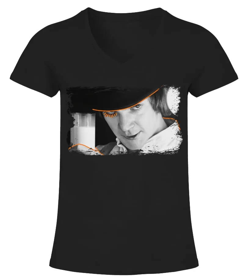 BM70002BKA CLOCKWORK ORANGE CAMISETA CUELLO PICO MUJER
