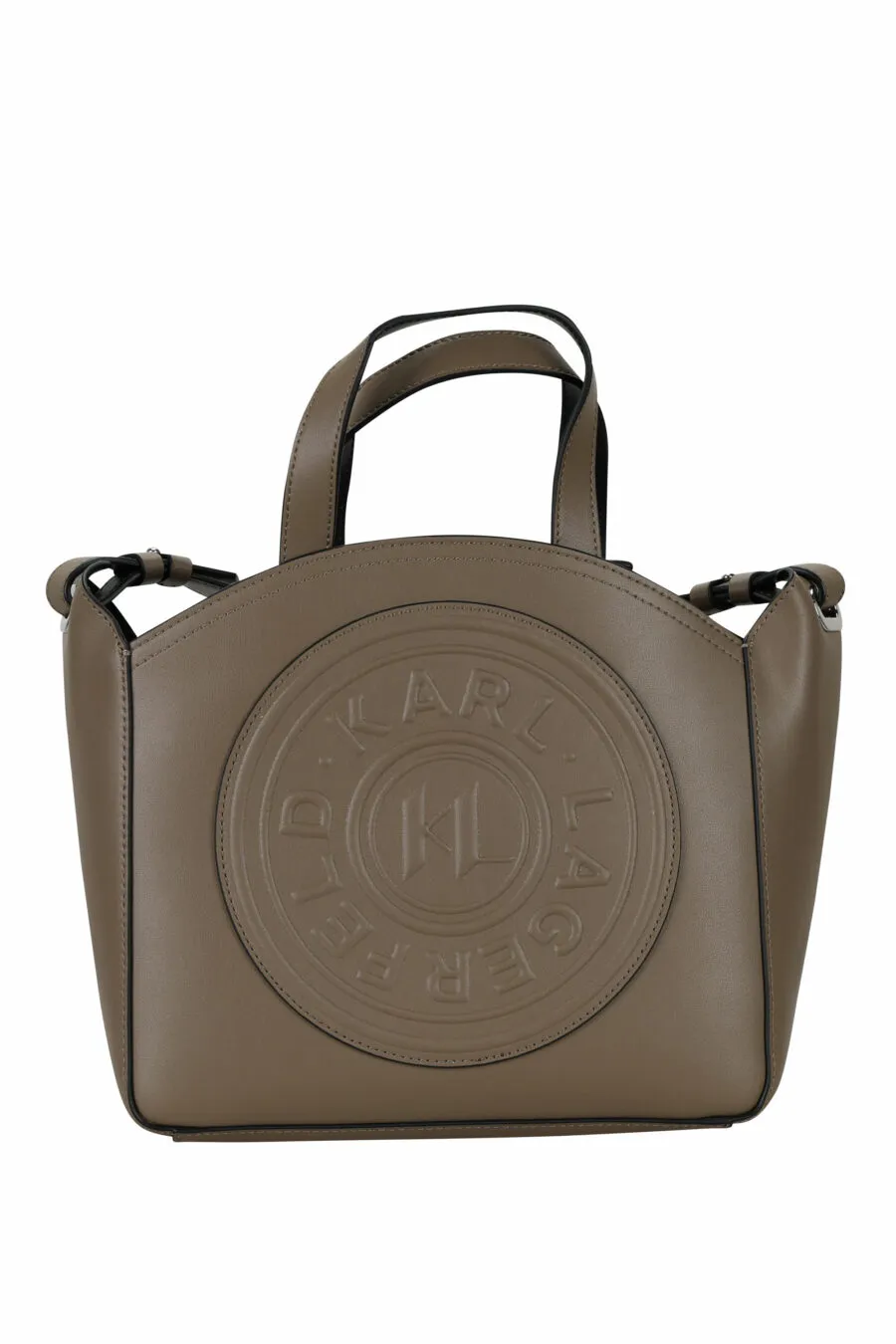 Bolso bandolera marrón con logo 