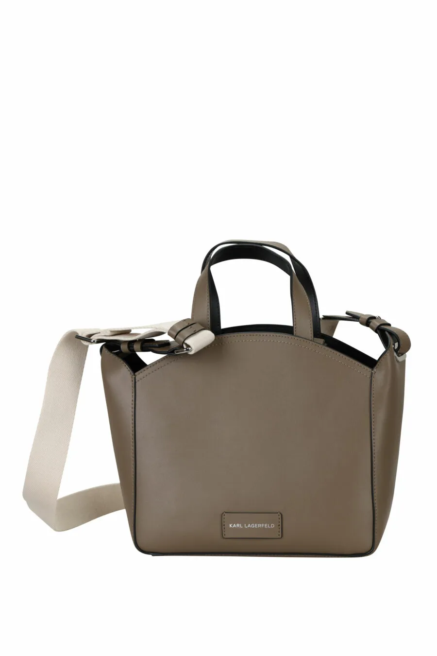 Bolso bandolera marrón con logo 