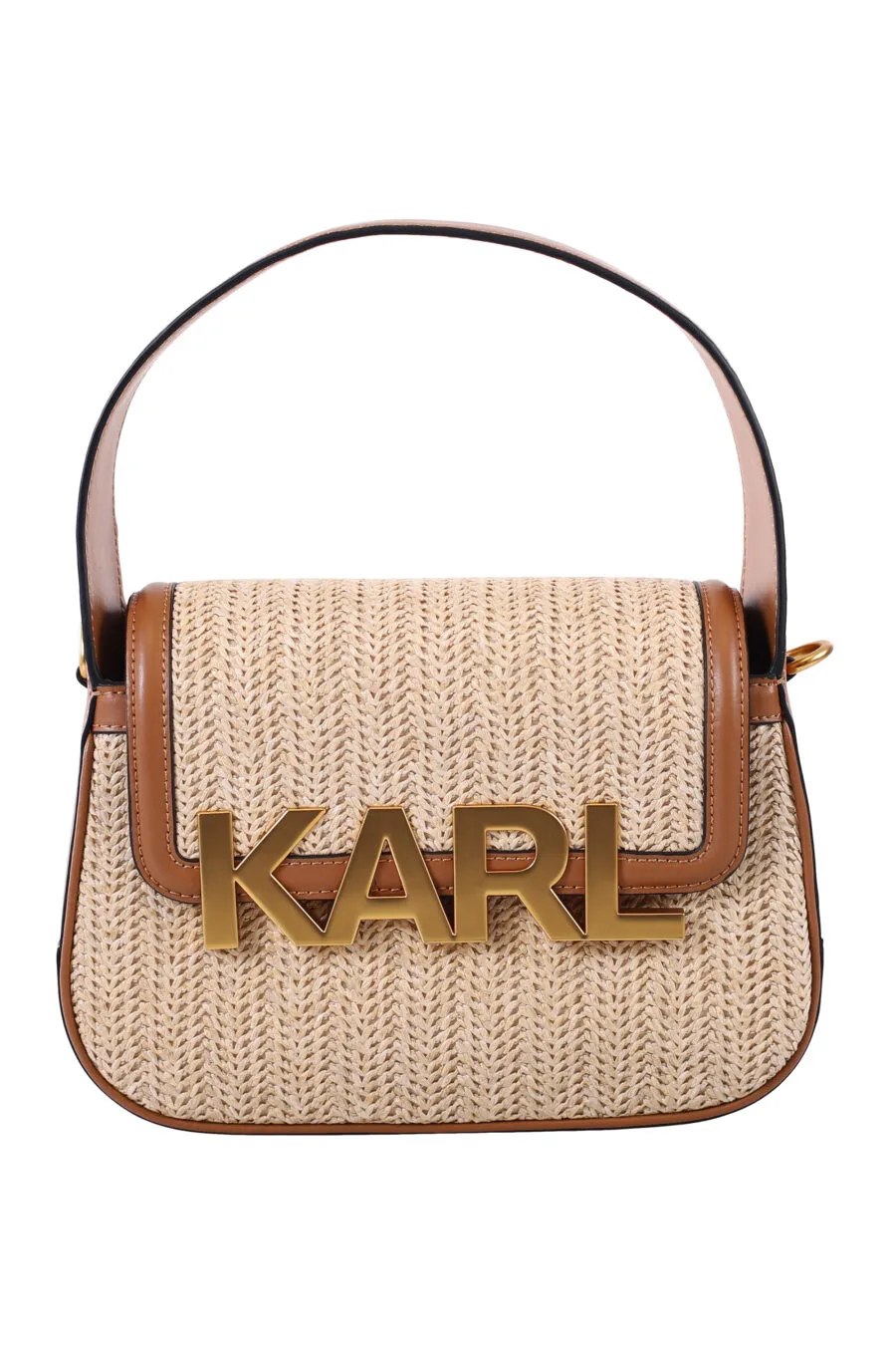 Bolso de hombro  bandolera marrón con logo 