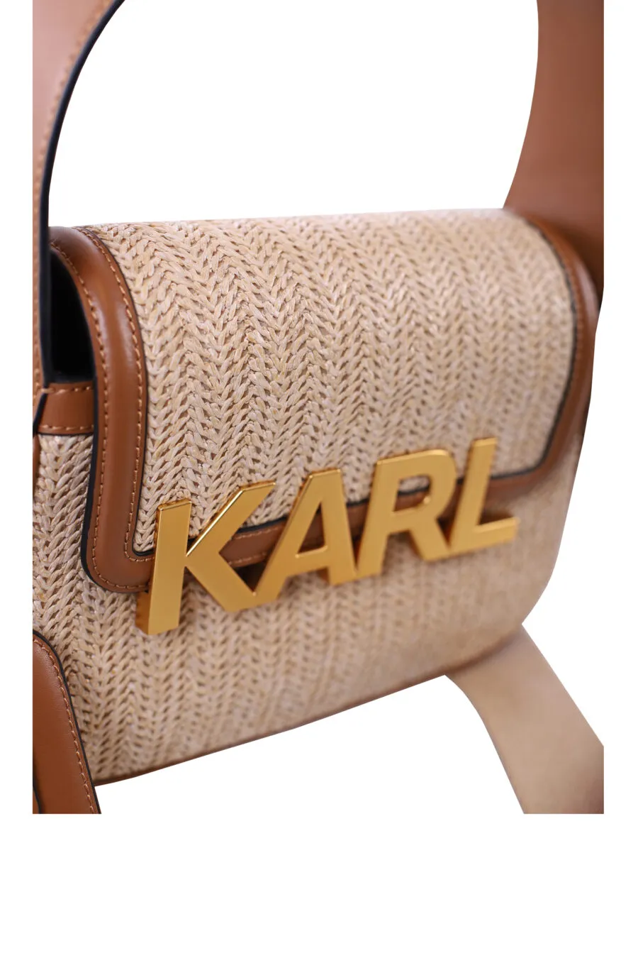 Bolso de hombro  bandolera marrón con logo 