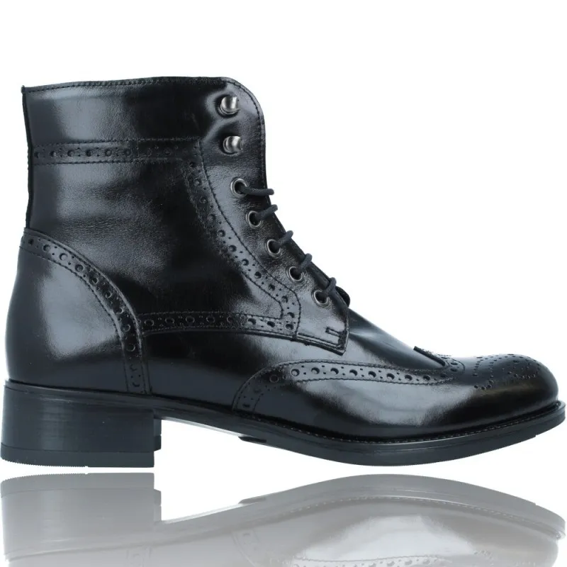 Botines Casual de Piel con Cordones para Mujer de Luis Gonzalo 5203M