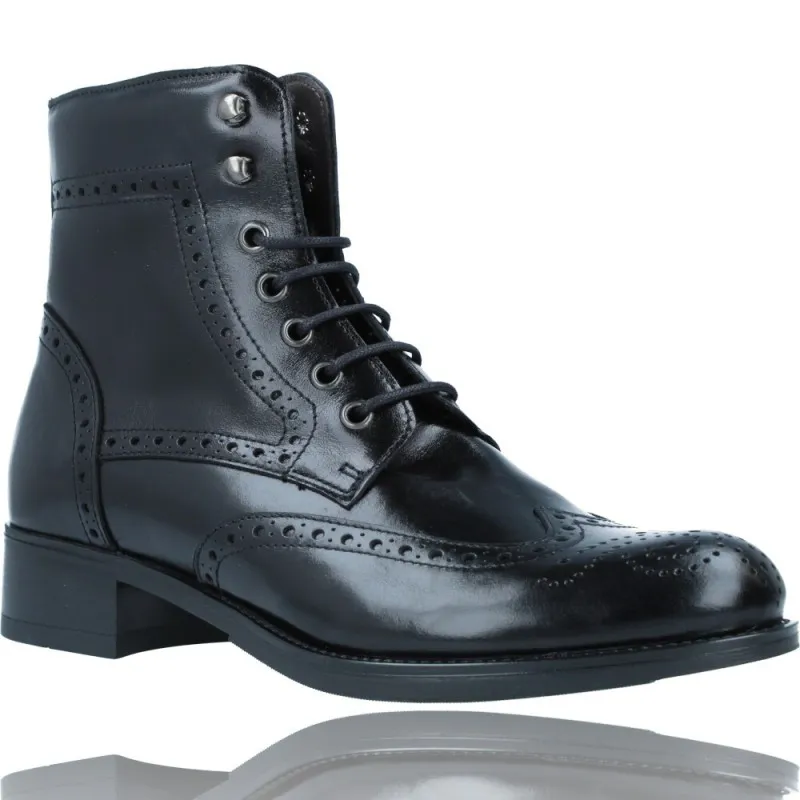 Botines Casual de Piel con Cordones para Mujer de Luis Gonzalo 5203M