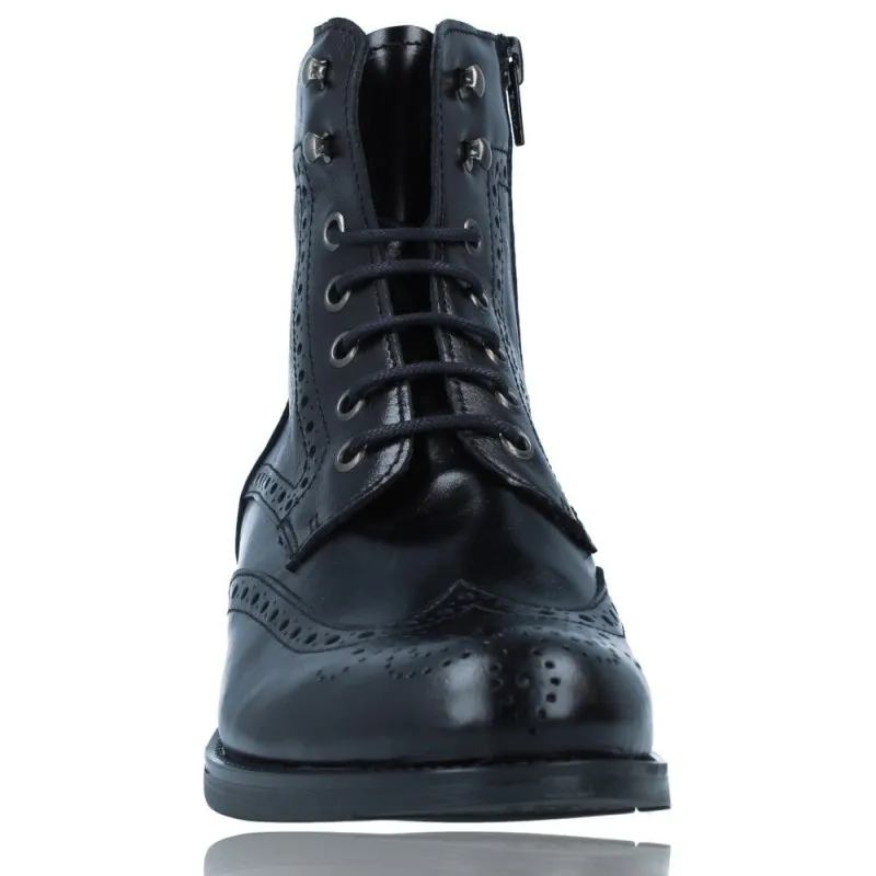 Botines Casual de Piel con Cordones para Mujer de Luis Gonzalo 5203M