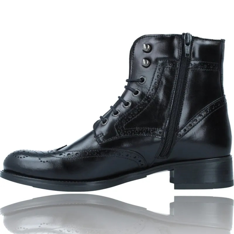 Botines Casual de Piel con Cordones para Mujer de Luis Gonzalo 5203M