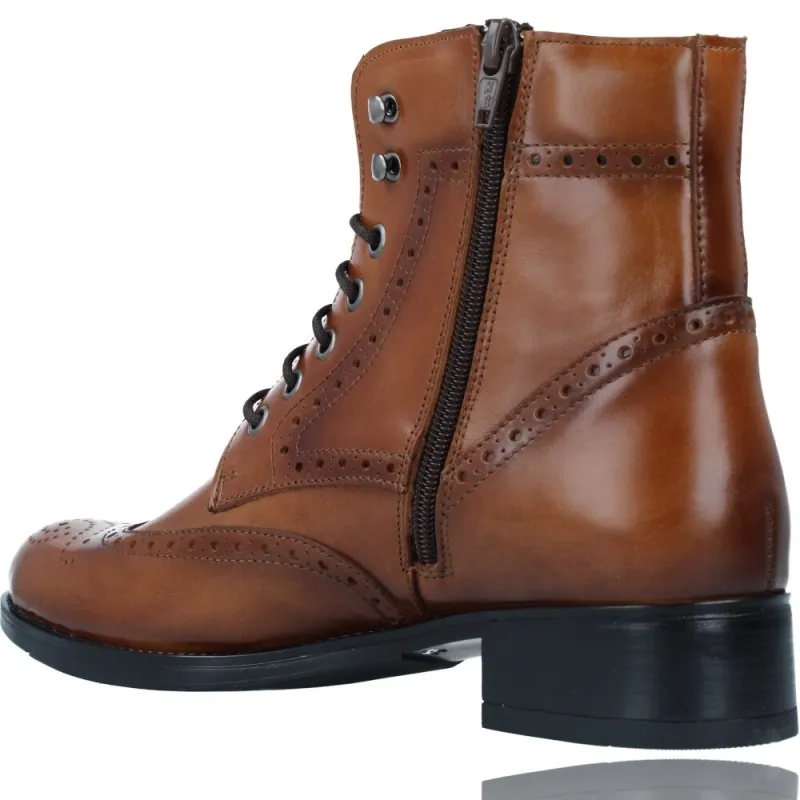 Botines Casual de Piel con Cordones para Mujer de Luis Gonzalo 5203M