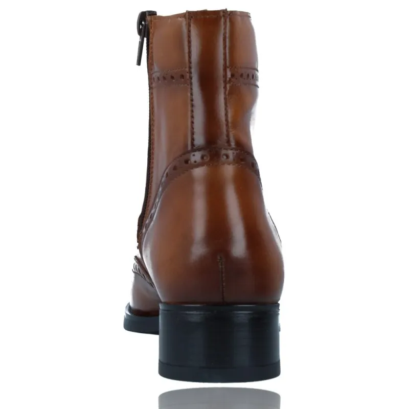 Botines Casual de Piel con Cordones para Mujer de Luis Gonzalo 5203M