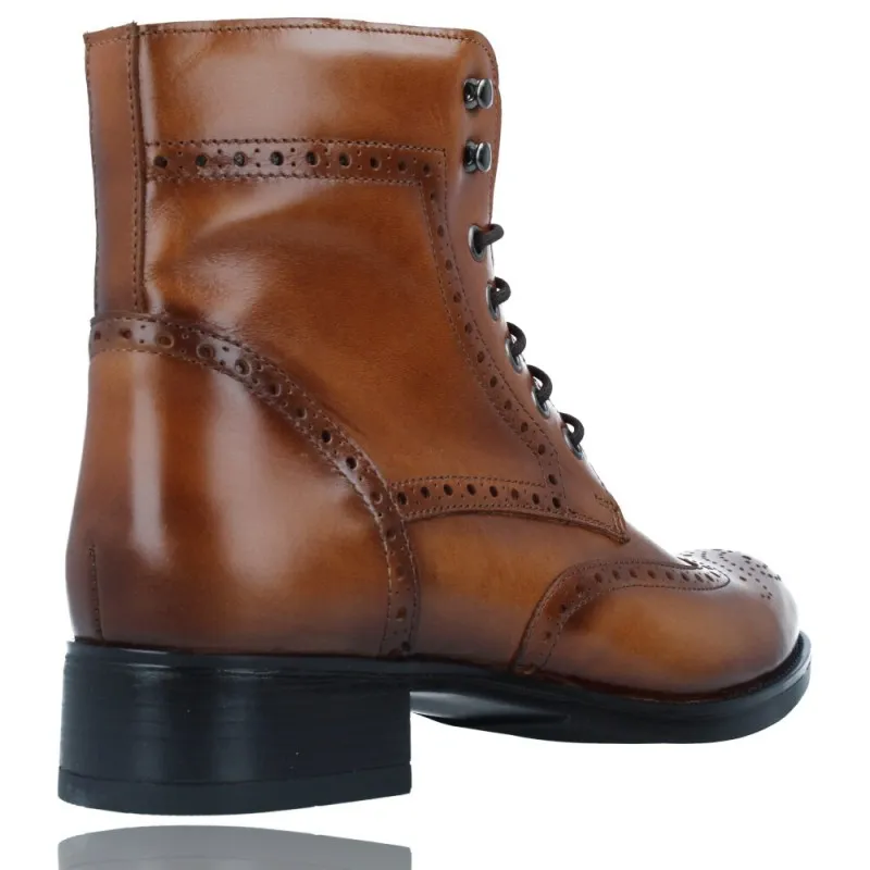 Botines Casual de Piel con Cordones para Mujer de Luis Gonzalo 5203M