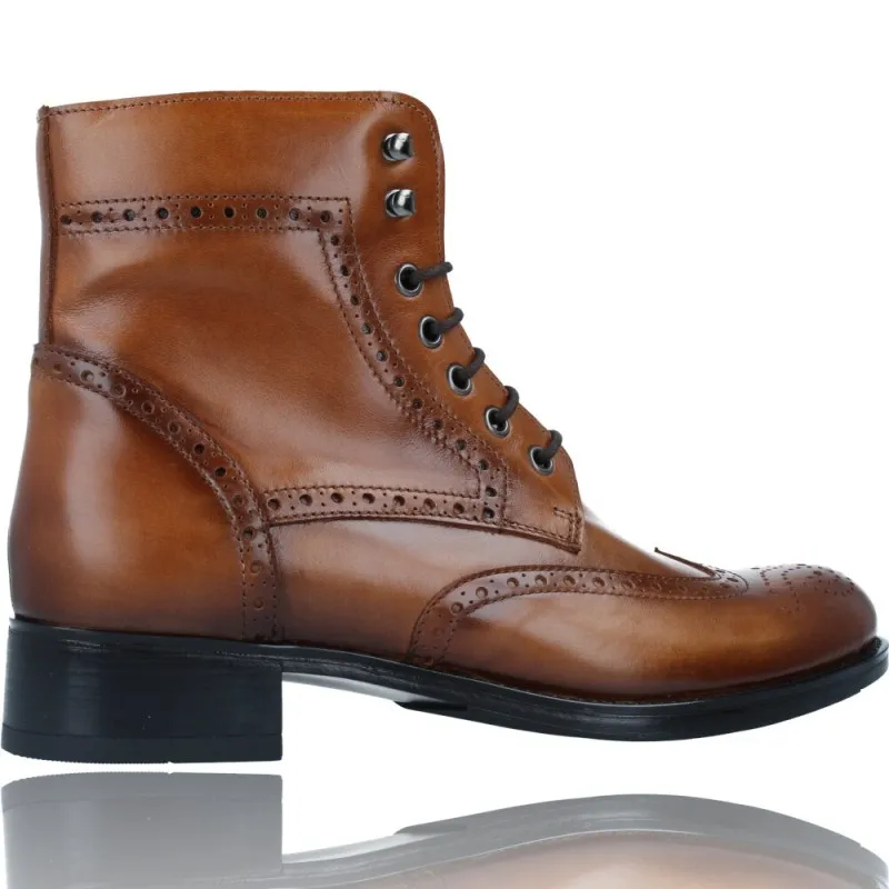Botines Casual de Piel con Cordones para Mujer de Luis Gonzalo 5203M
