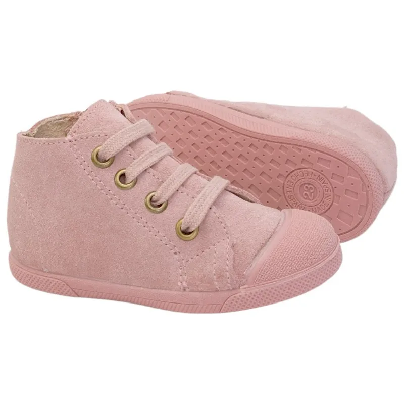 Botines niña serraje y puntera