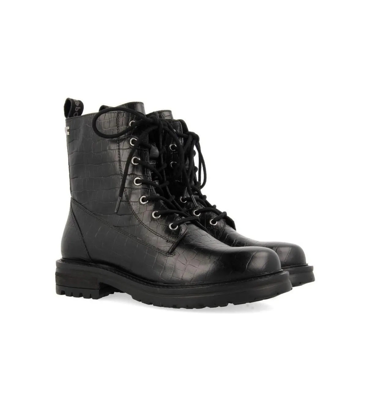 Botín de cordones estilo militar