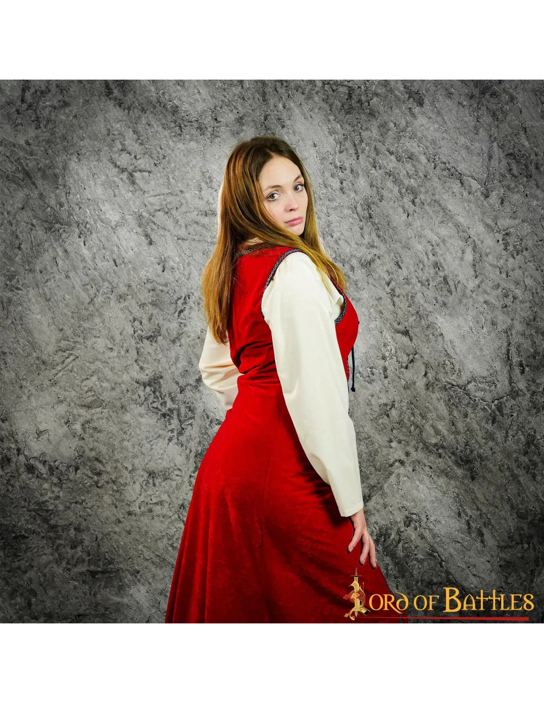 Brial Medieval Julietta en rojo