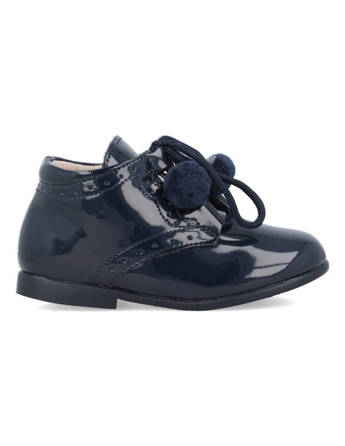 BUBBLE KIDS  ZAPATO INGLESITO CHAROL BORLONES MARINO
