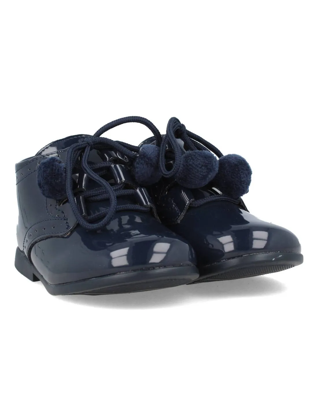 BUBBLE KIDS  ZAPATO INGLESITO CHAROL BORLONES MARINO