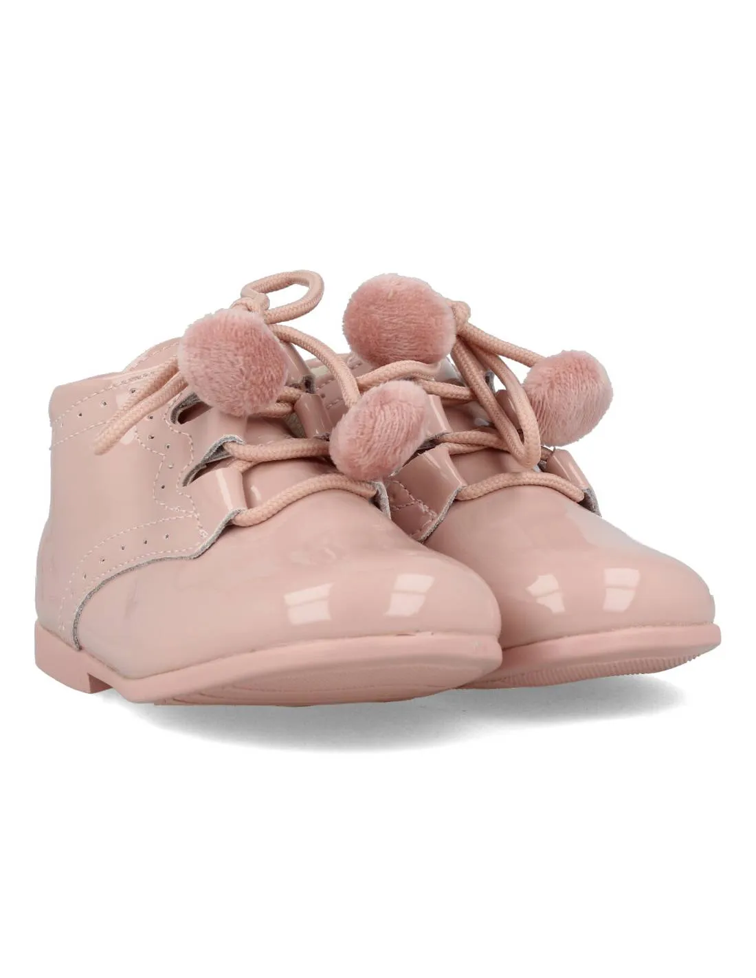 BUBBLE KIDS  ZAPATO INGLESITO CHAROL BORLONES ROSA