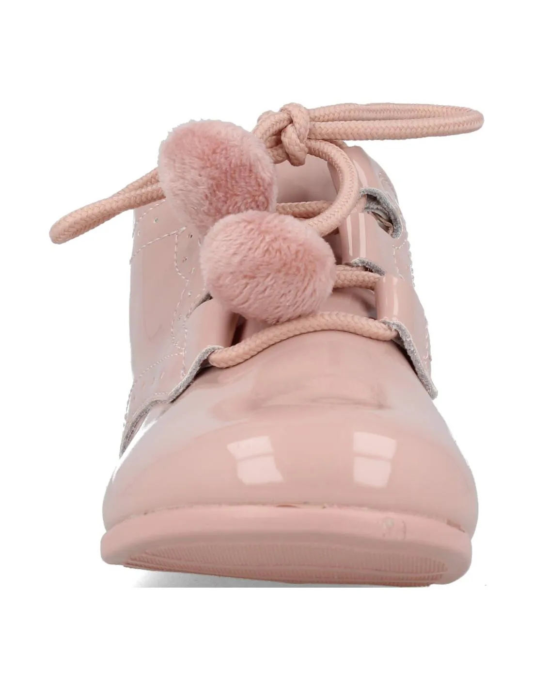 BUBBLE KIDS  ZAPATO INGLESITO CHAROL BORLONES ROSA