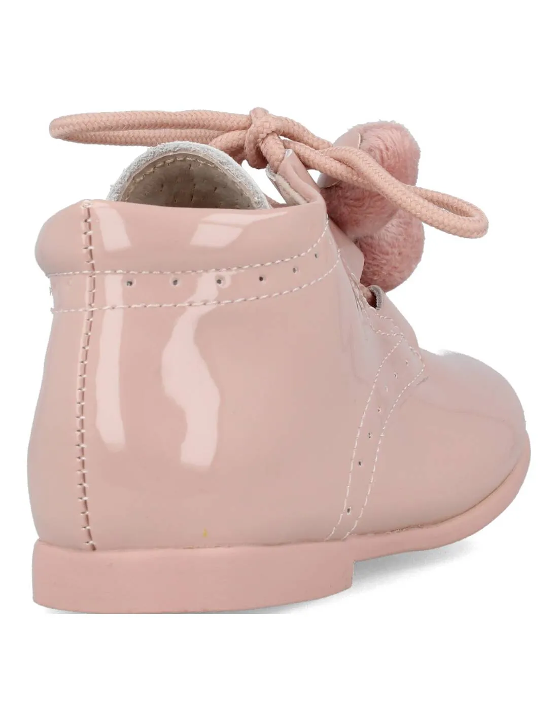 BUBBLE KIDS  ZAPATO INGLESITO CHAROL BORLONES ROSA
