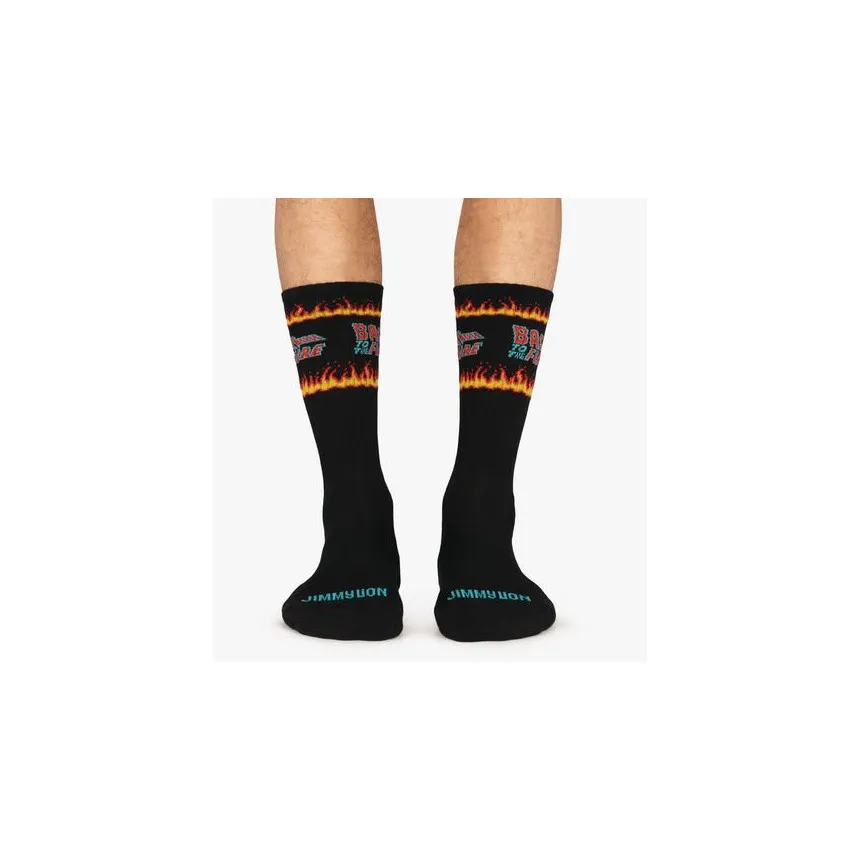 Calcetines Jimmy Lion Athletic Fire Unisex Negro 