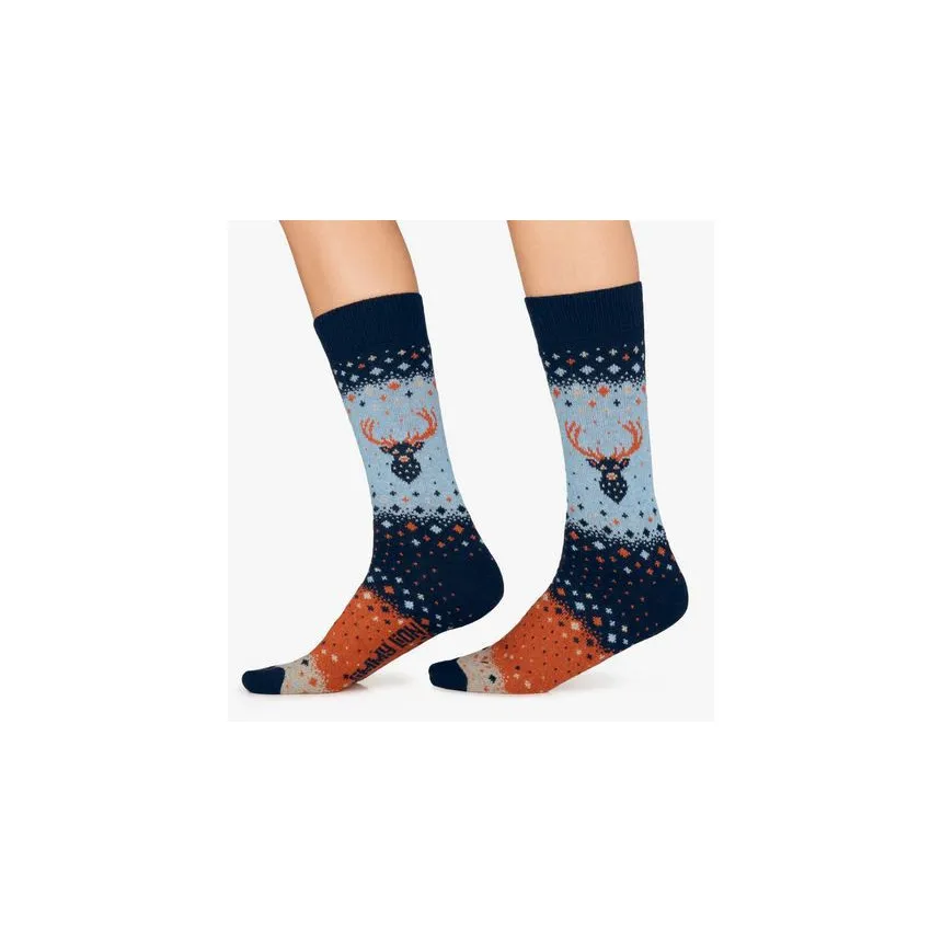 Calcetines Jimmy Lion Winter Deer Unisex Azul 