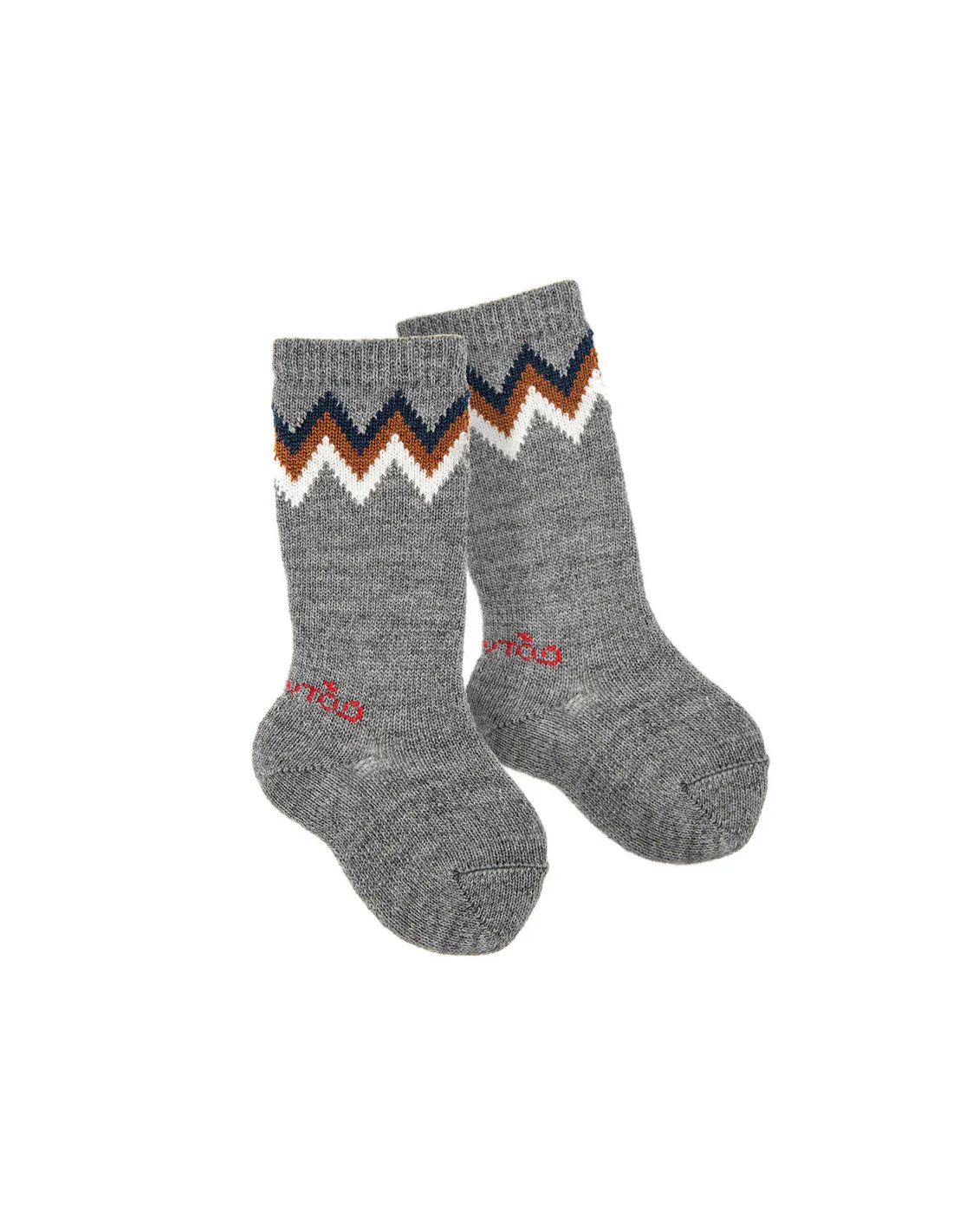 CALCETíN ALTO CENEFA ZIGZAG INVIERNO GRIS DE CONDOR